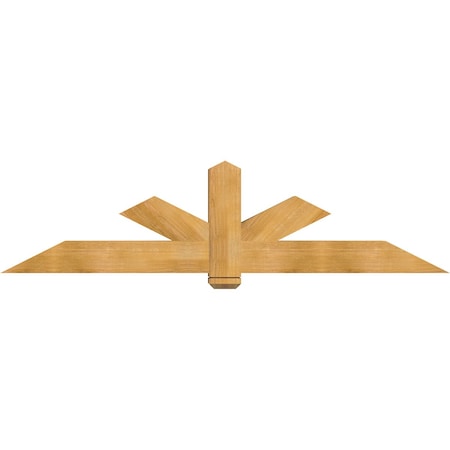 Ekena Millwork Kennewick Rough Sawn Timber Gable Bracket, Western Red Cedar, 84"W x 21"H x 6"D x 6"F, 6/12 Pitch GBW084X21X0606KEN00RWR